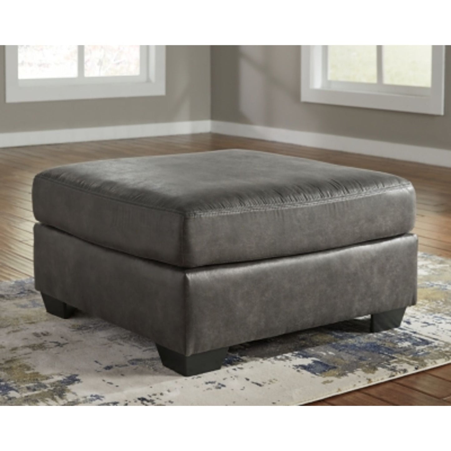 Pouf d'appoint surdimensionné Bladen - Ardoise