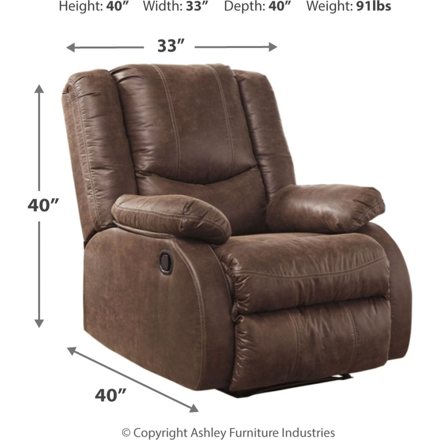 Fauteuil inclinable mural Bladewood