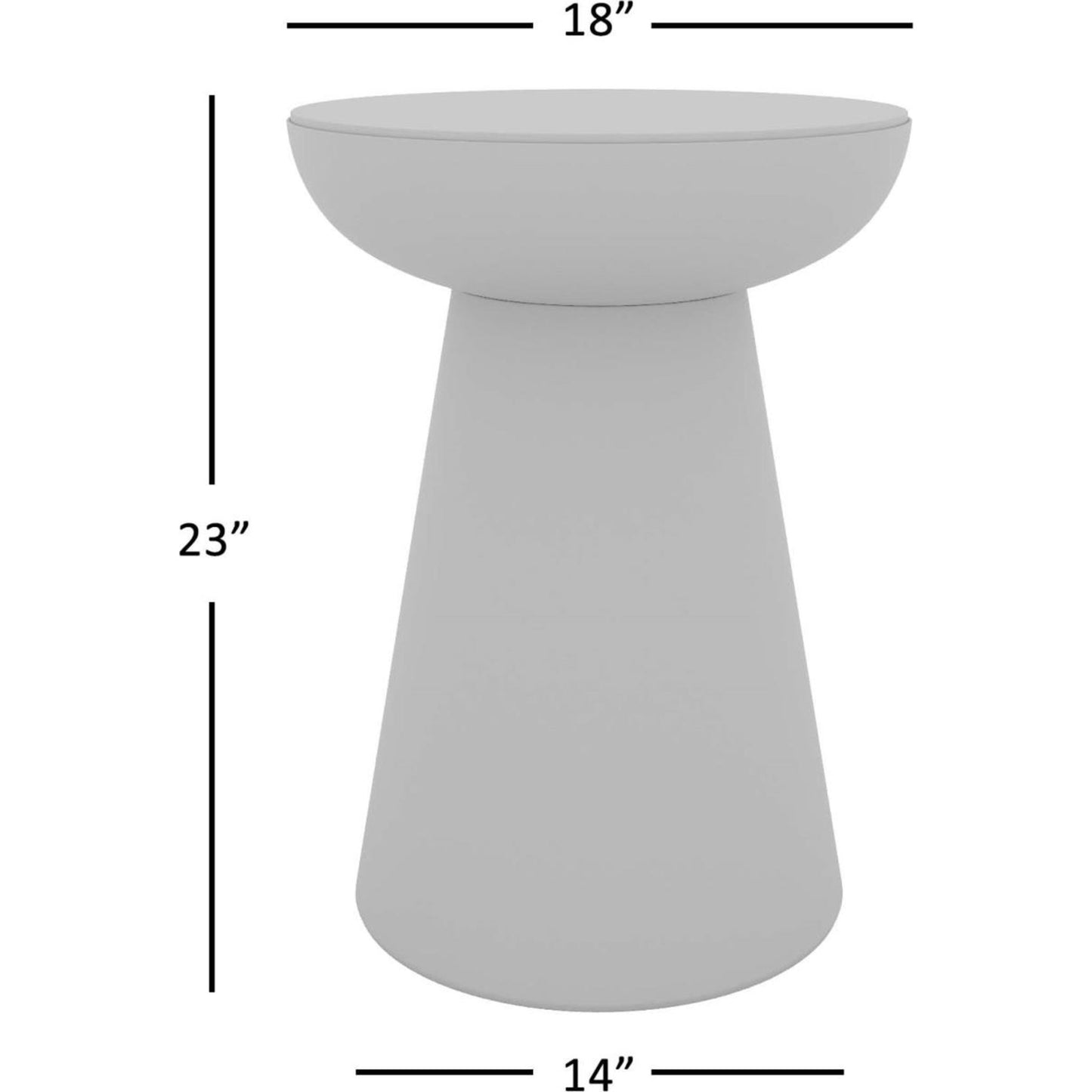 Table d'appoint Circularity - Blanc et bronze