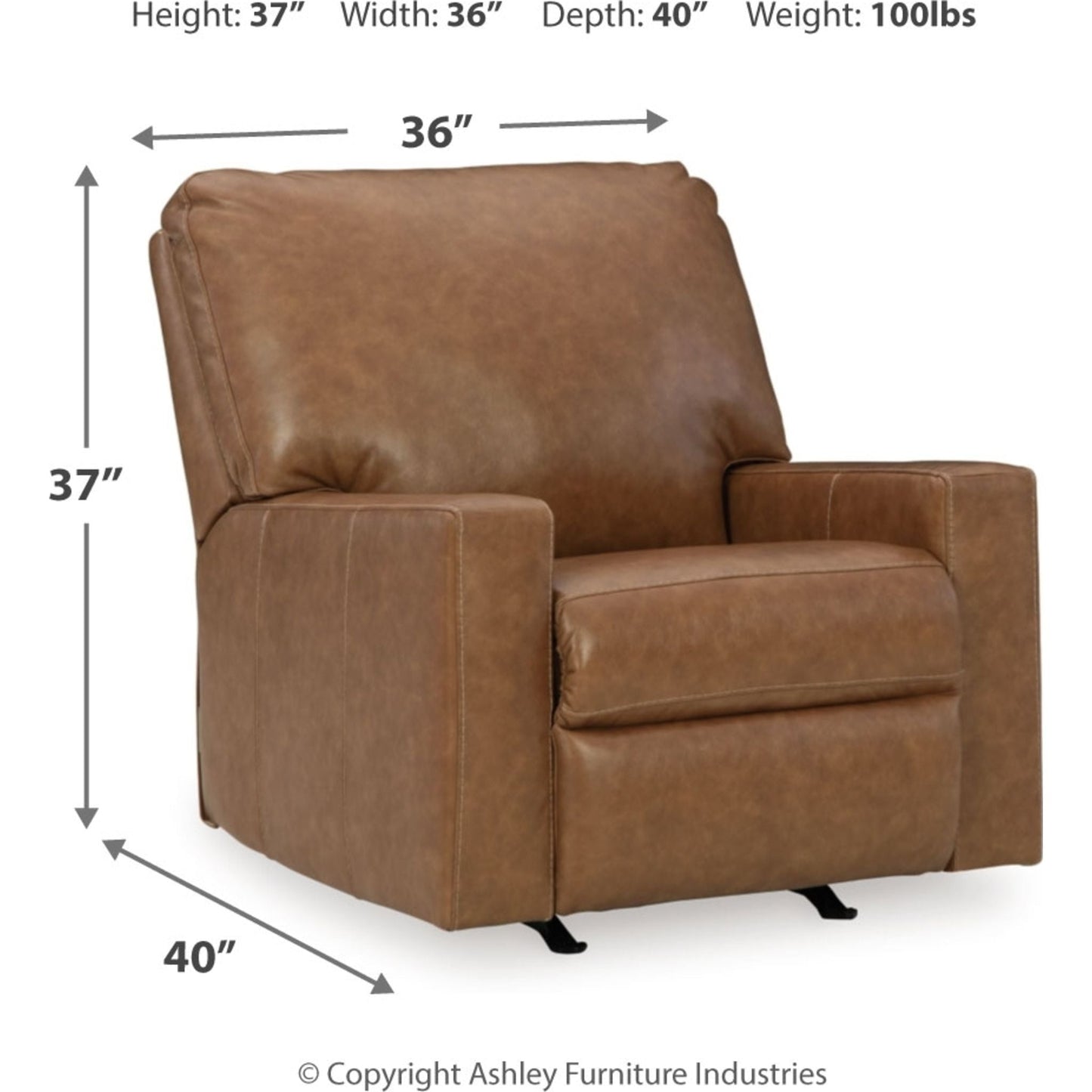 Fauteuil inclinable et berçant Bolsena - Caramel