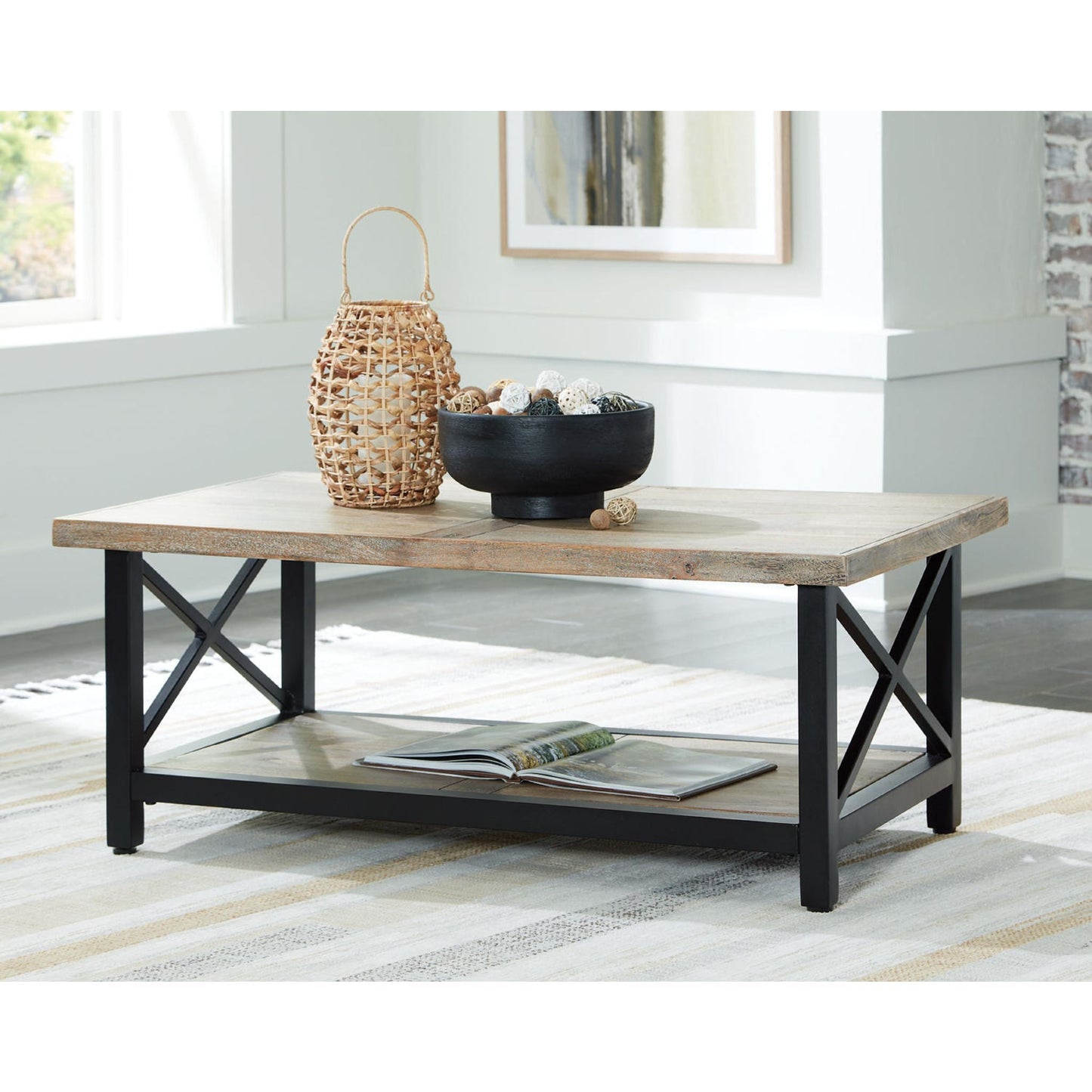 Table basse Bristenfort - Marron/Noir