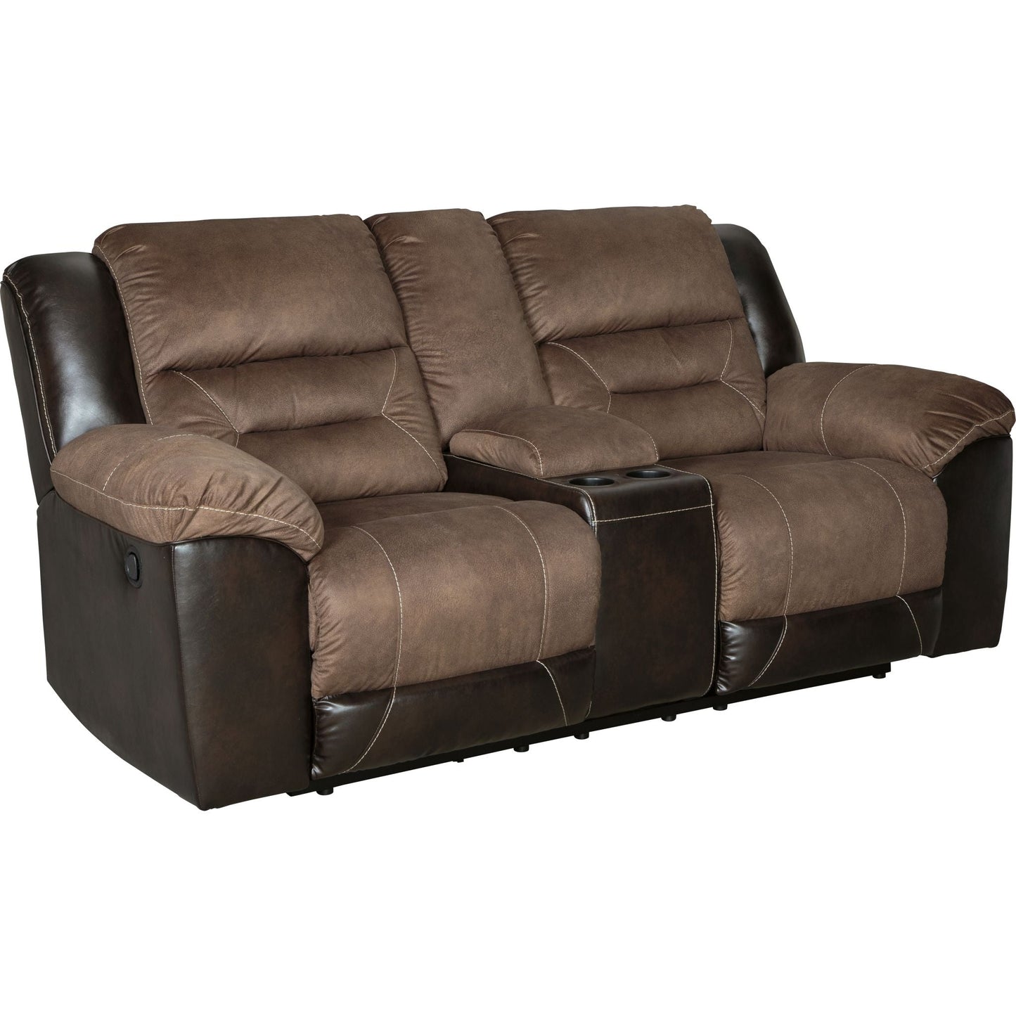 Causeuse inclinable Earhart avec console - Châtaigne