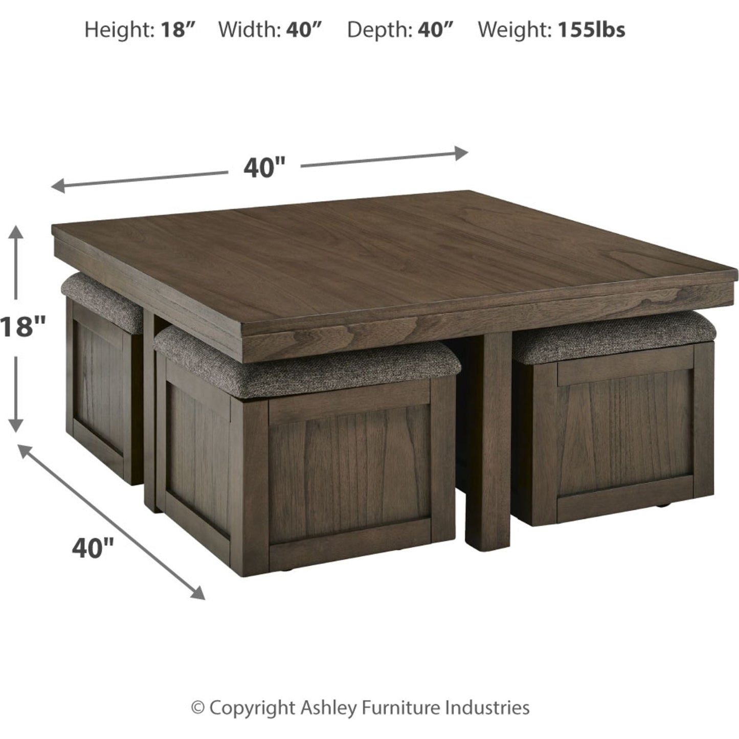 Table basse Boardernest - Marron