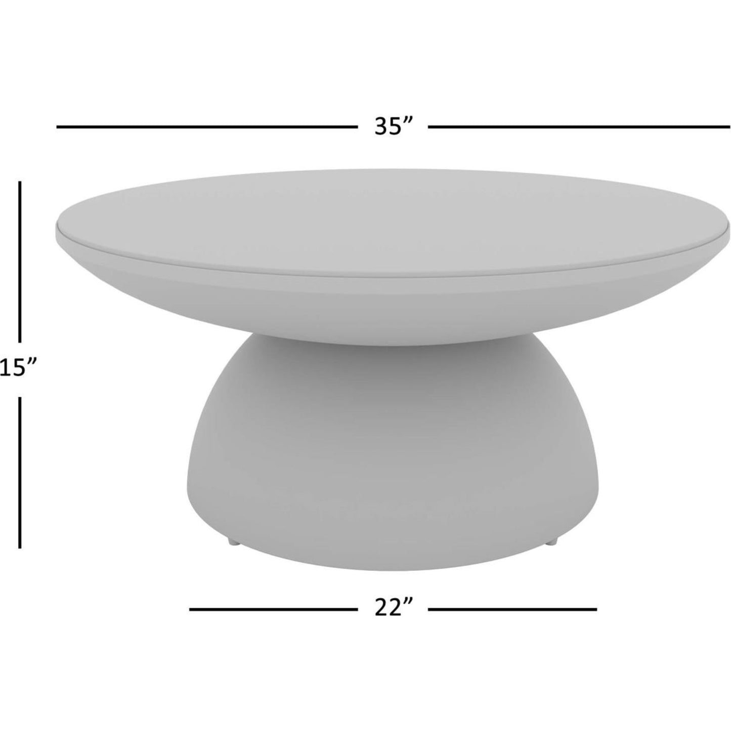 Table basse Circularity - Blanc et bronze