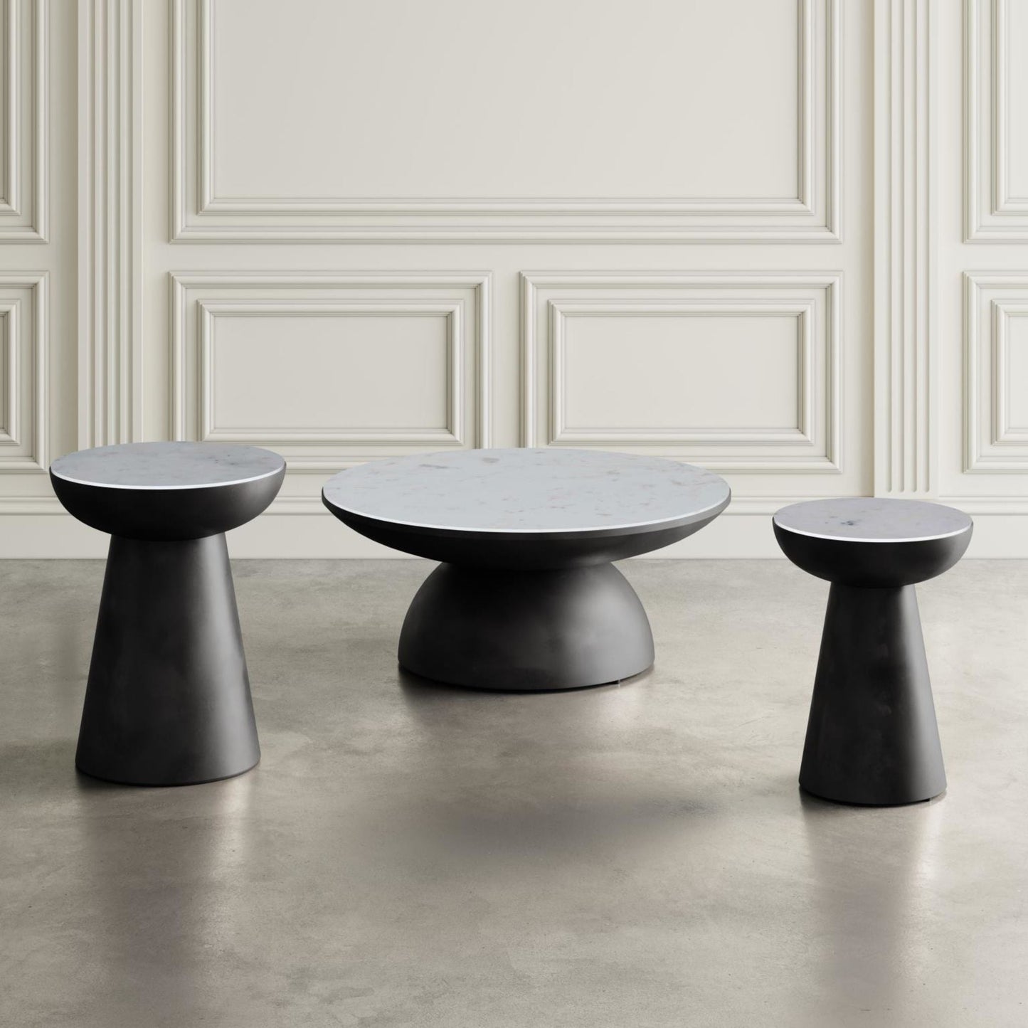 Table d'appoint Circularity - Blanc et bronze