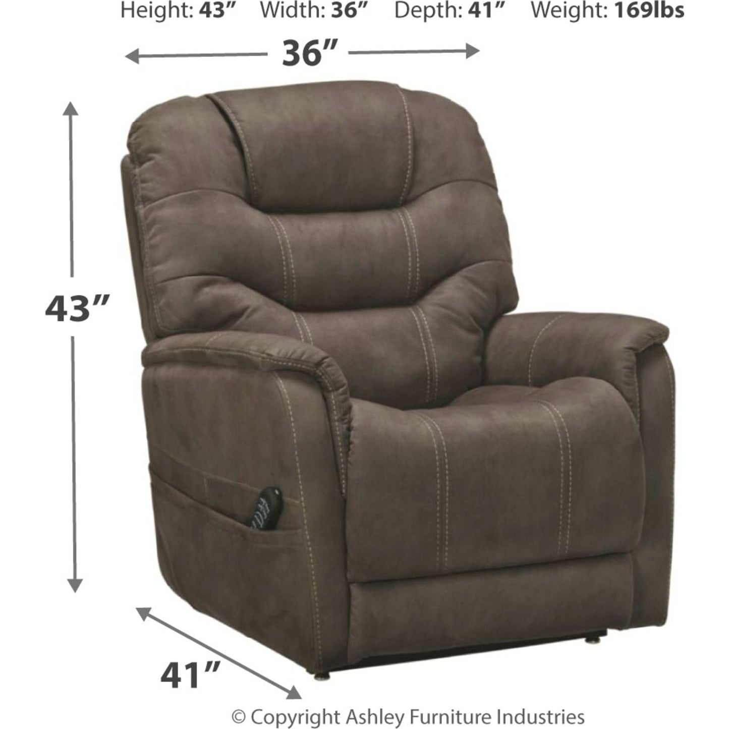 Fauteuil inclinable électrique Ballister - Espresso