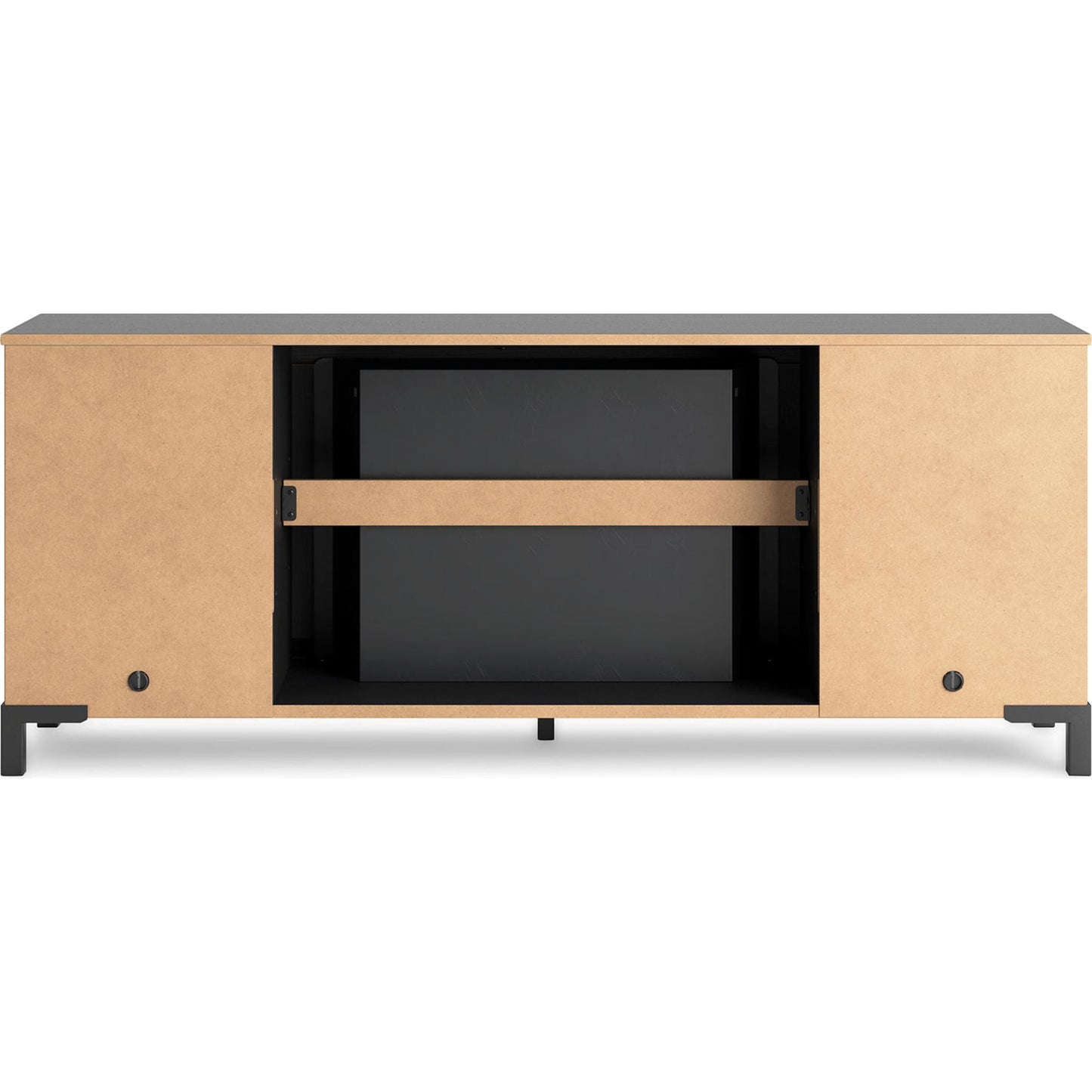 Meuble TV Cayberry avec cheminée - Noir