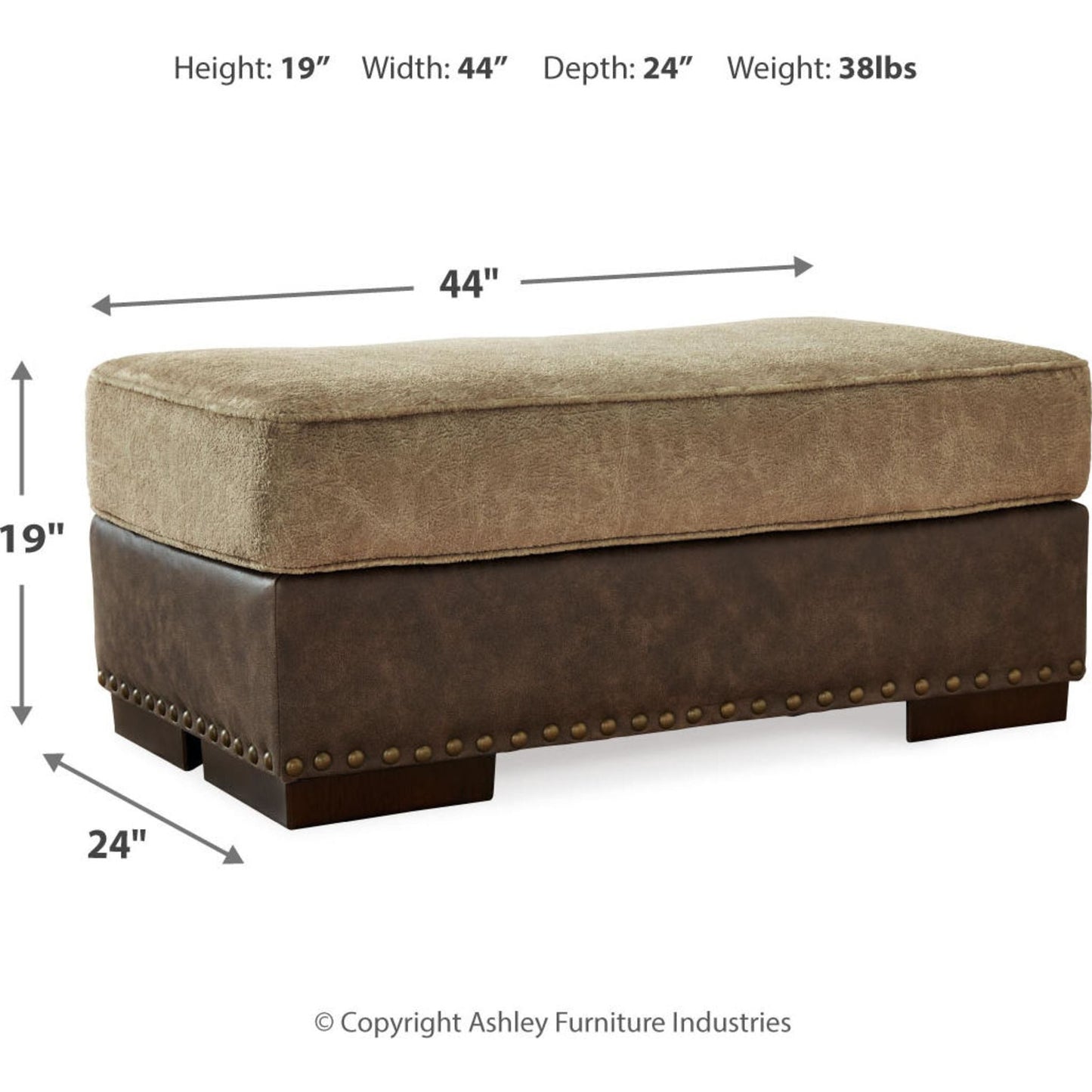Ottoman Alesbury - Chocolat