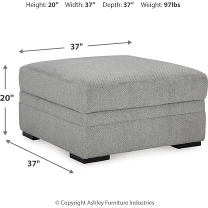 Pouf de rangement Casselbury - Ciment