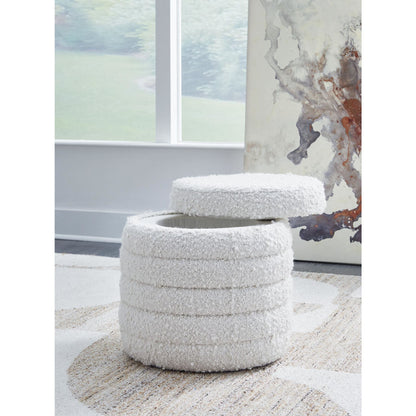 Pouf de rangement Duntler - Ivoire