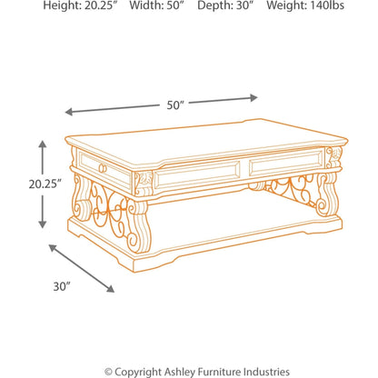 Table basse Alymere - Brun rustique