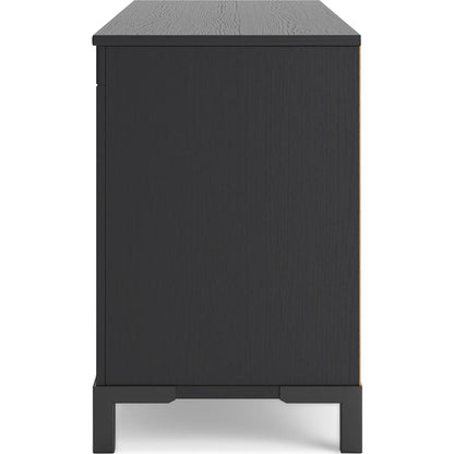 Meuble TV Cayberry avec cheminée - Noir