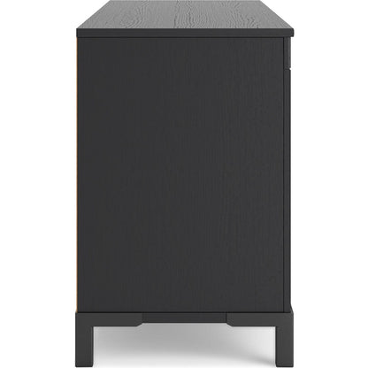 Meuble TV Cayberry avec cheminée - Noir