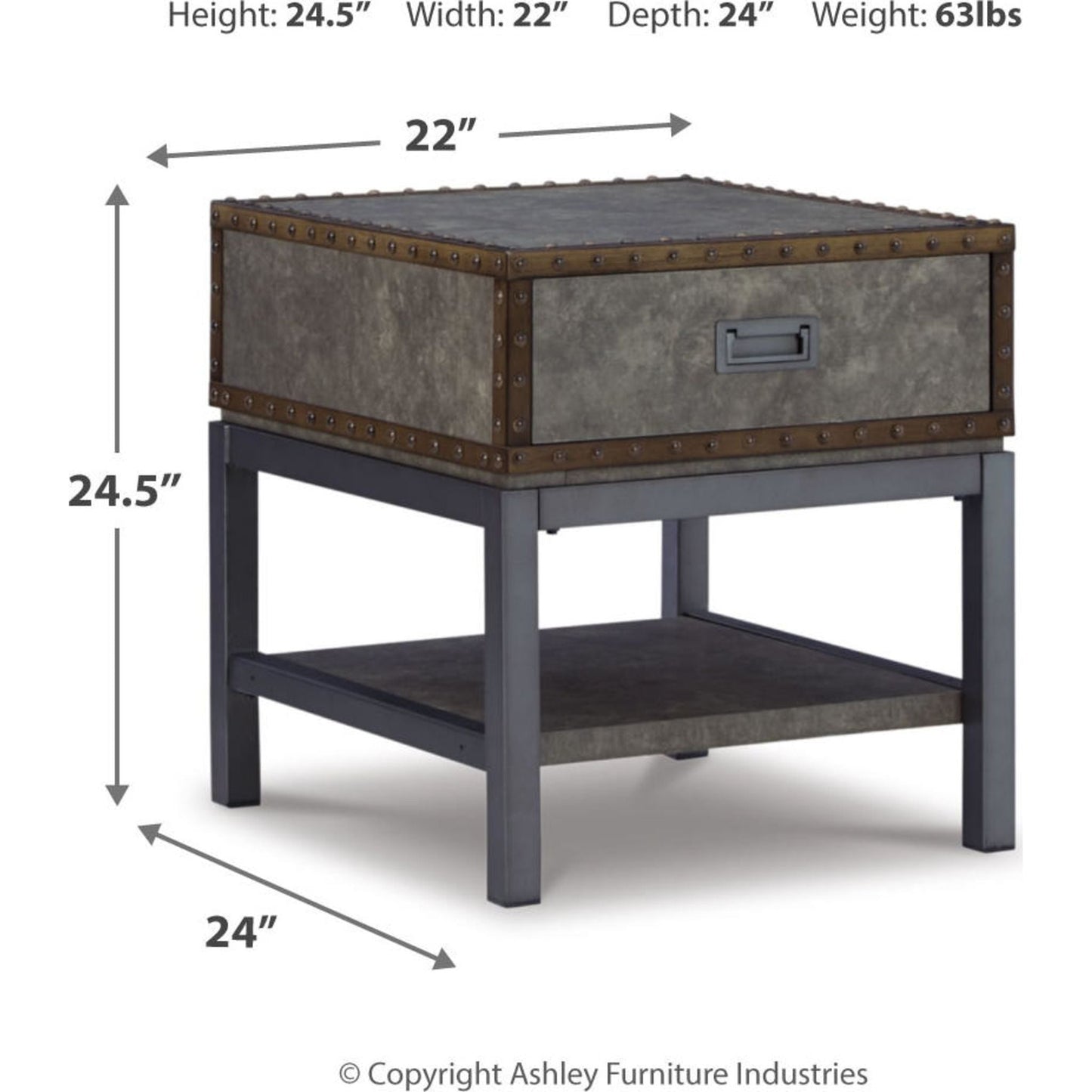 Table d'appoint Derrylin - Marron