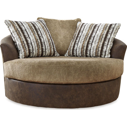 Chaise pivotante Alesbury - Chocolat