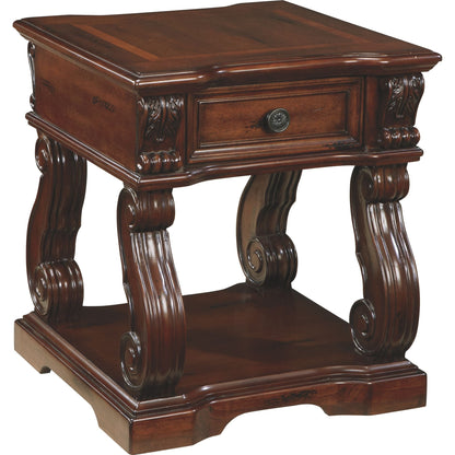 Table d'appoint Alymere - Brun rustique