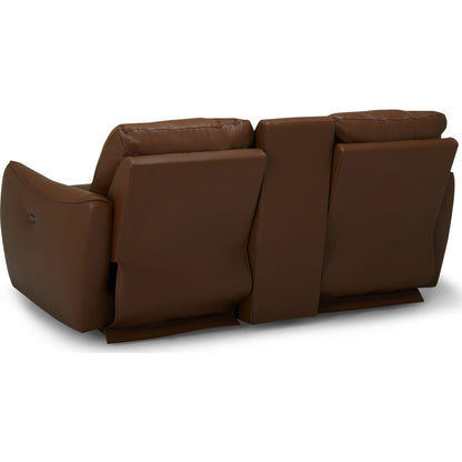 Causeuse inclinable électrique Arlo avec console - Valencia Biscotti