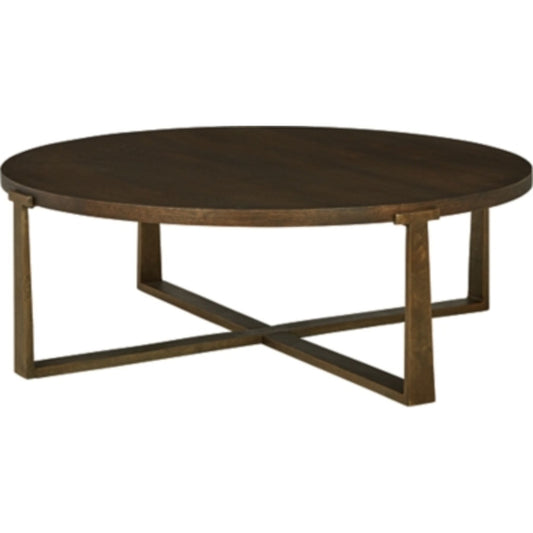 Table basse Balintmore - Finition marron/doré