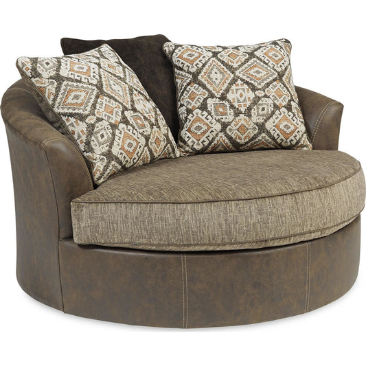 Chaise pivotante Abalone - Chocolat