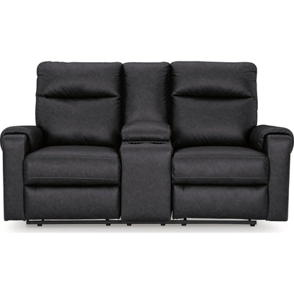 Causeuse inclinable électrique Axtellton avec console - Carbone