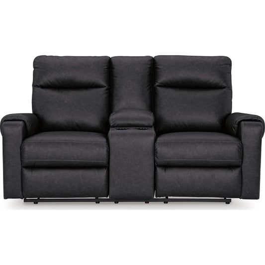 Causeuse inclinable électrique Axtellton avec console - Carbone