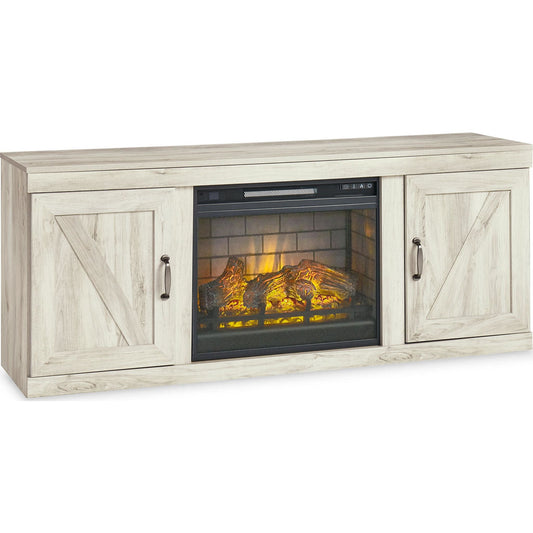 Meuble TV Bellaby avec cheminée - Blanchiment