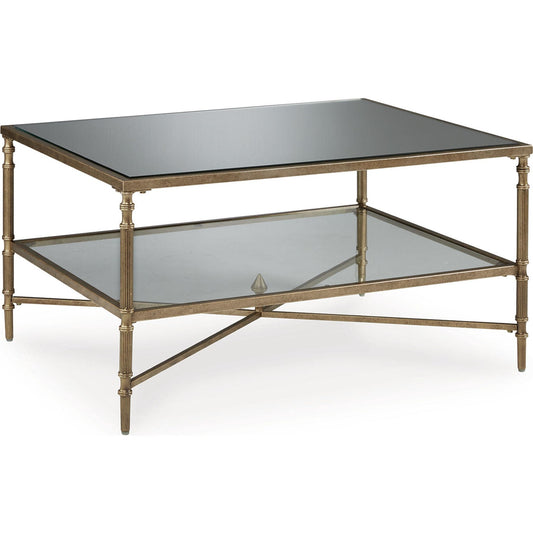 Table basse Cloverty - Finition or vieilli
