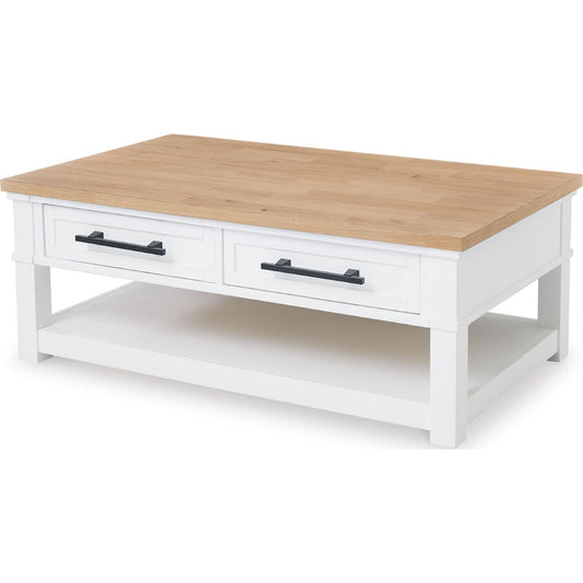 Table basse Ashbryn - Blanc/Naturel