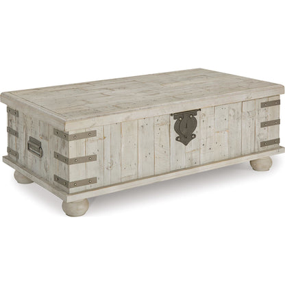 Table basse Carynhurst - Blanc délavé gris