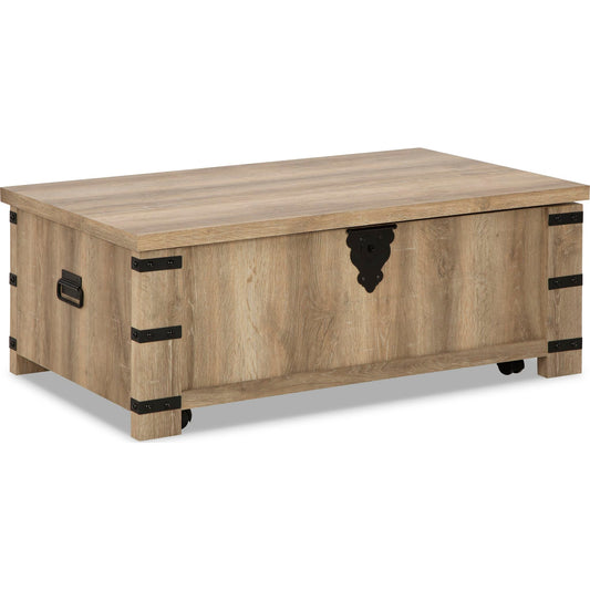 Table basse rectangulaire relevable Calaboro - Marron clair
