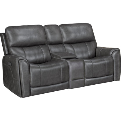 Causeuse inclinable électrique Damon avec console électrique - Rainier Steel