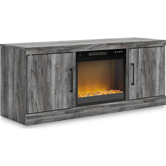 Meuble TV Baystorm avec cheminée - Gris
