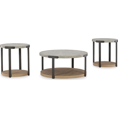 Lot de 3 tables Darthurst - Marron clair