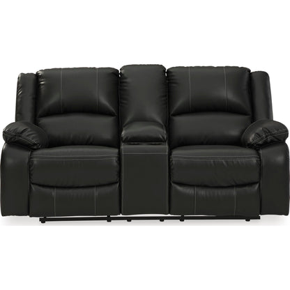 Causeuse inclinable électrique avec console Calderwell - Noir