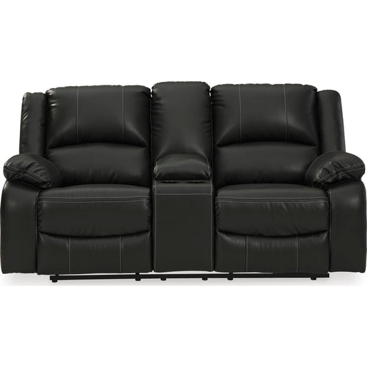 Causeuse inclinable électrique avec console Calderwell - Noir