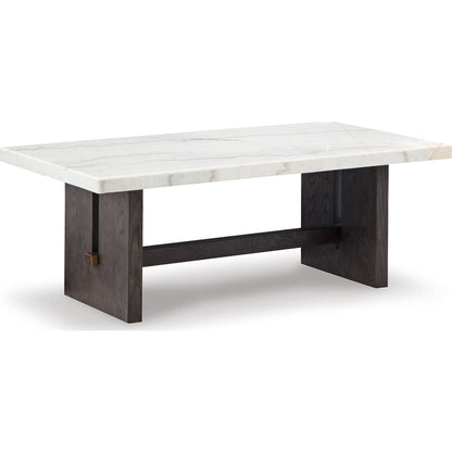 Table basse Burkhaus - Blanc/marron foncé