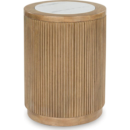 Table d'appoint Camdill - Marron clair/blanc