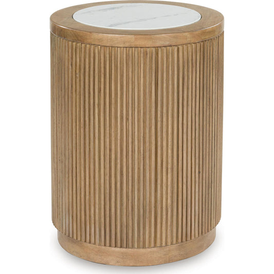 Table d'appoint Camdill - Marron clair/blanc