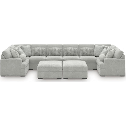Canapé modulable Cuddle Plush 8 pièces avec poufs - Arctic