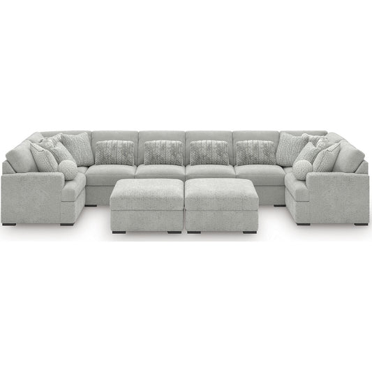Canapé modulable Cuddle Plush 8 pièces avec poufs - Arctic