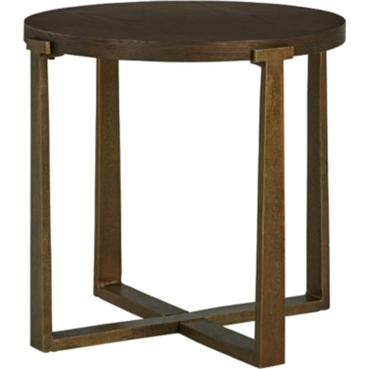 Table d'appoint Balintmore - Finition marron/doré