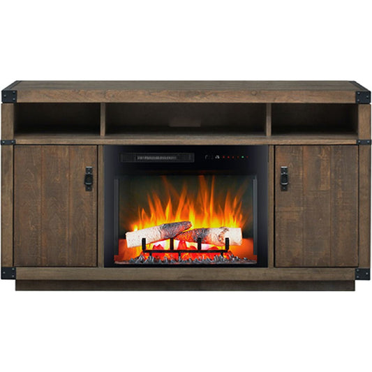 Console à puces avec cheminée - Cannelle