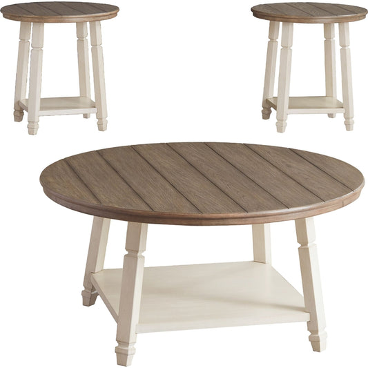 Lot de 3 tables Bolanbrook - Bicolore