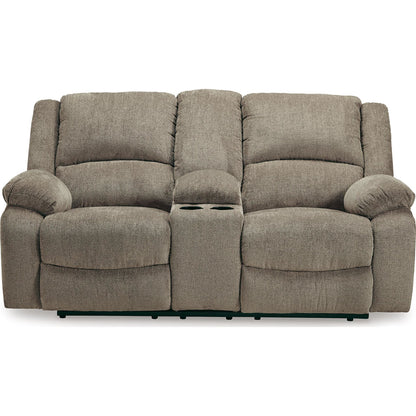 Causeuse inclinable électrique Draycoll avec console - Étain