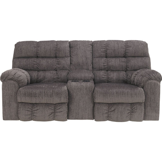 Causeuse inclinable avec console Acieona - Ardoise