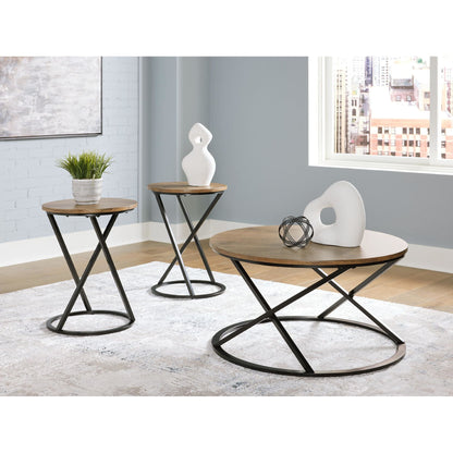 Tables Cassbryn (lot de 3) - Marron/Noir