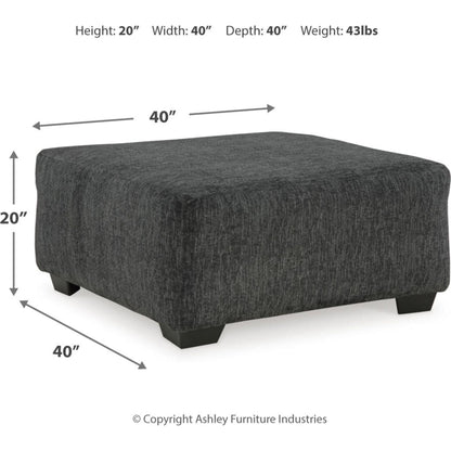 Pouf d'appoint surdimensionné Biddeford - Ébène
