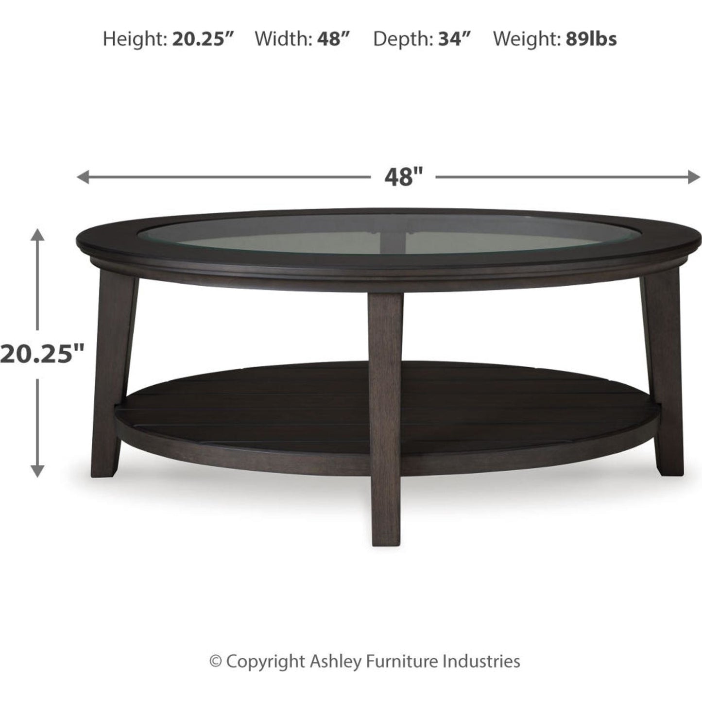 Table basse Celamar - Marron foncé