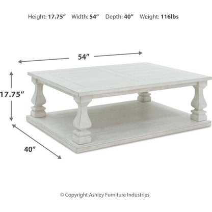 Table basse Arlendyne - Blanc antique