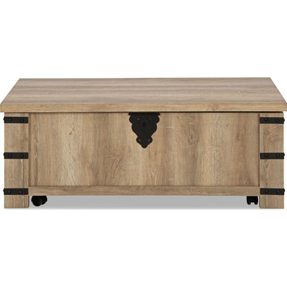 Table basse rectangulaire relevable Calaboro - Marron clair